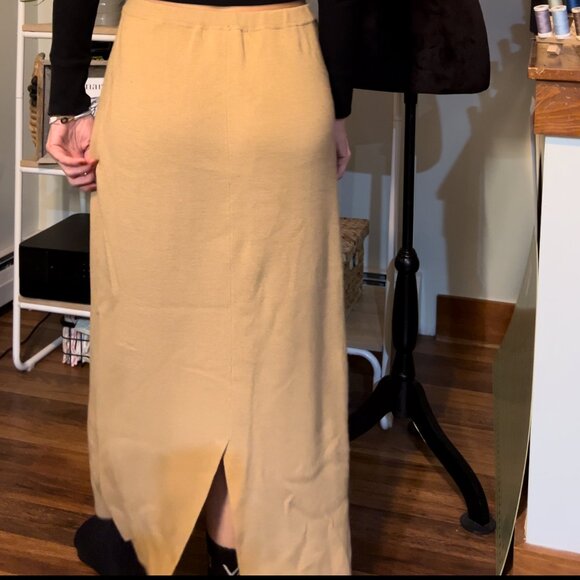 Tan Maxi Sweater Skirt - Picture 2 of 2